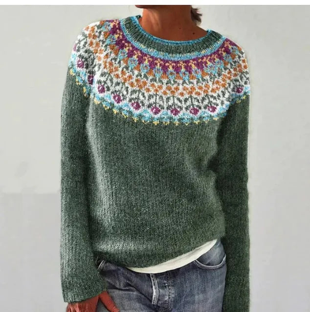 Pierina - Jesienny sweter retro