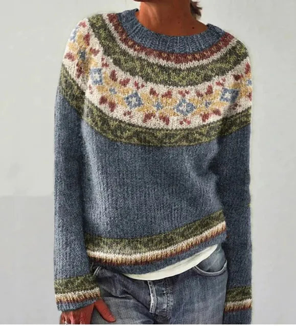 Pierina - Jesienny sweter retro