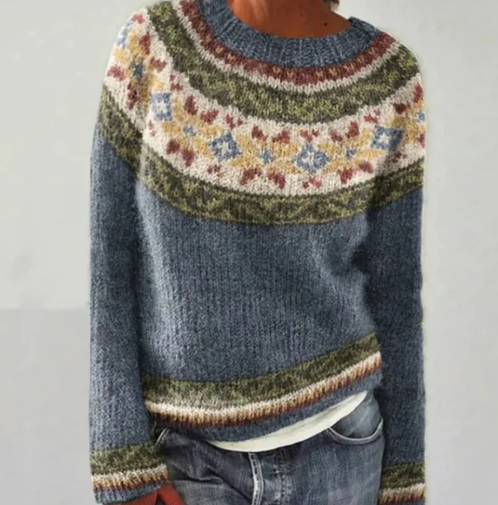 Pierina - Jesienny sweter retro