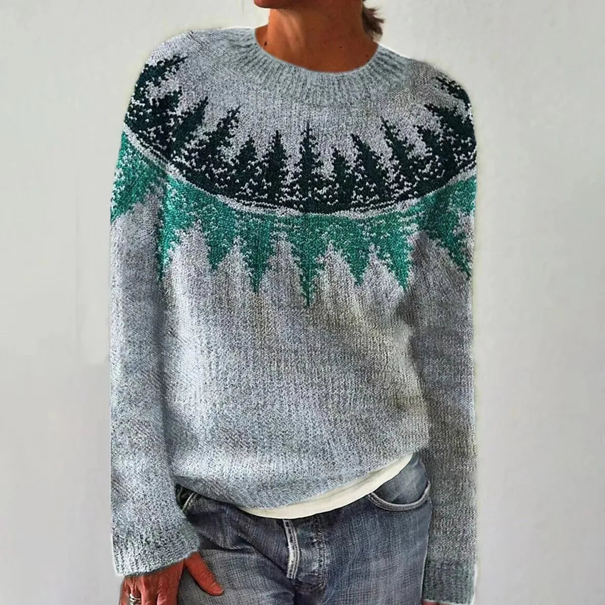 Pierina - Jesienny sweter retro